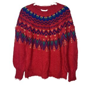 Time And Tru Fair Isle Medium 8-10 Women's Sweater